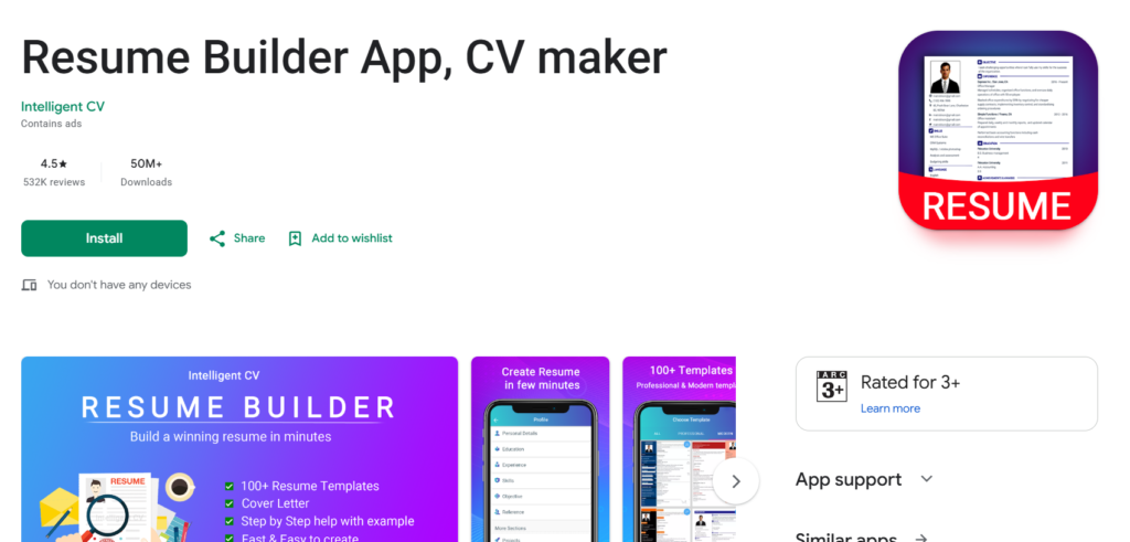 Resume Banane Wala Apps