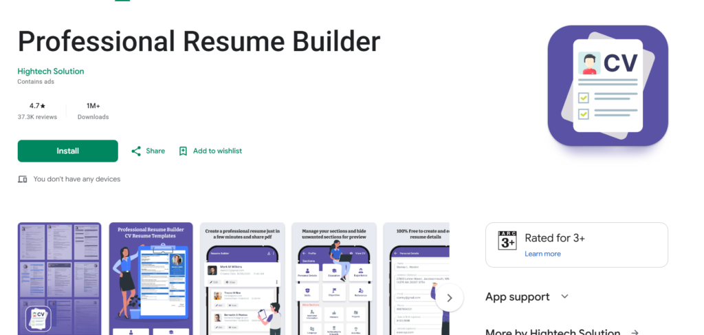 Resume Banane Wala Apps