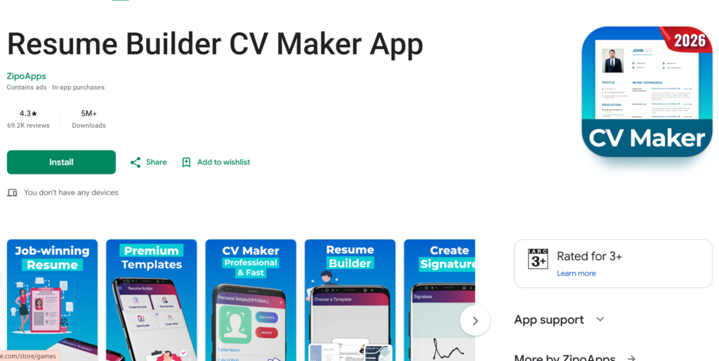 Resume Banane Wala Apps